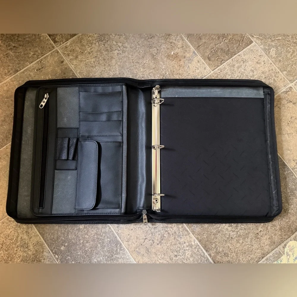 Samsonite Genuine Leather Portfolio Briefcase Binder iPad/laptop File Organizer